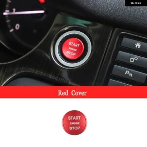 ランドローバー エンジン スタートストップボタン 装飾 ステッカー LR レンジローバースポーツ EVOQUE ヴォーグ L538 VELAR 車トリムリングカバー - Red cover