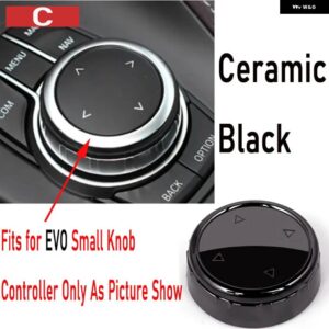 BMW 1セット シリーズ 1 F20 E87 E60 E90 F30 F10 E92 E93 E91 F34 F31 F11 E61 F21 E81 車マルチメディア ボタン ノブ カバー M - EVO-Small-black