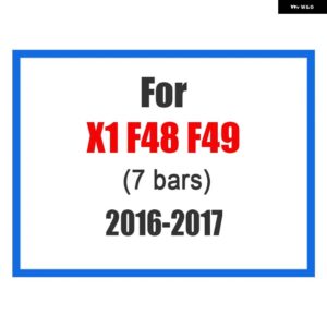 BMW 3個 フロントグリル トリムスポーツストリップカバー ステッカー X1 F48 E84 X3 F25 X5 F15 E70 X4 F26 X6 E71 F16 - X1 F48 7bars 16-17