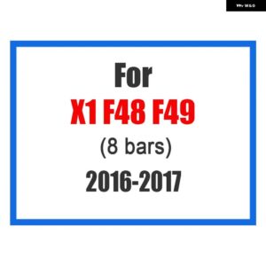 BMW 3個 フロントグリル トリムスポーツストリップカバー ステッカー X1 F48 E84 X3 F25 X5 F15 E70 X4 F26 X6 E71 F16 - X1 F48 8bars 16-17