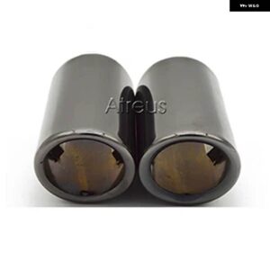 BMW 2個 排気先端マフラー パイプカバー フォルクスワーゲン ポロ VW ゴルフ 7 6 MK7 ボラ ジェッタ MK6 シロッコ 1.4T E90 E92 - black