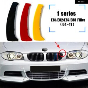 BMW 3個 ABS M/ドイツカラーカーレースグリル ストリップトリムクリップ ステッカー シリーズ 1 E87 E82 E81 E88 自動 2004-2011 - E87 fillet Gemany