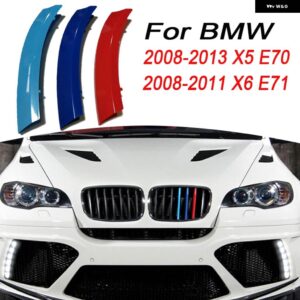 BMW 3個 ABS 車グリル ステッカー ストリップカバー トリムクリップ G06 G05 F16 F15 E70 E71 E72 E53 X6 X5 2020 2019 M スタイル - 08-13-X5E70 08-11-X6