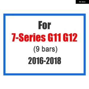 BMW 3個 フロントグリル トリムスポーツストリップカバー ステッカー 1シリーズ F20 F21 F52 Z4 F01 G11 G12 M 電源 - G11-9bars-2016-2018