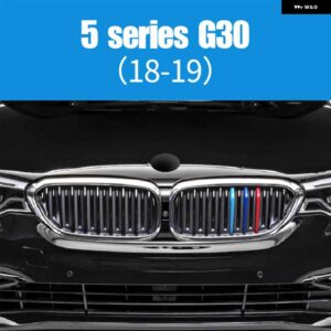 BMW 3個 ABS 車グリル ステッカー ストリップカバー トリムクリップ 5シリーズ E39 E60 E61 F10 F11 F07 G30 G31 GT GT5 M スタイル - For G30 2018-2020