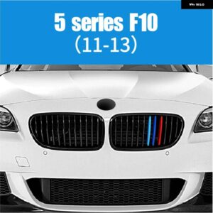 BMW 3個 ABS 車グリル ステッカー ストリップカバー トリムクリップ 5シリーズ E39 E60 E61 F10 F11 F07 G30 G31 GT GT5 M スタイル - For F10 2011-2013