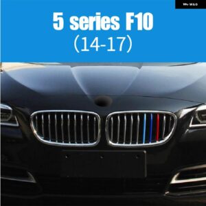 BMW 3個 ABS 車グリル ステッカー ストリップカバー トリムクリップ 5シリーズ E39 E60 E61 F10 F11 F07 G30 G31 GT GT5 M スタイル - For F10 2014-2017