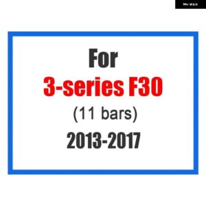 BMW 3個 3D 車フロントグリル トリムスポーツストリップカバー ステッカー E46 E90 F30 F34 E92 E93 3シリーズ GT M 電源 - For F30 11bars 13-17