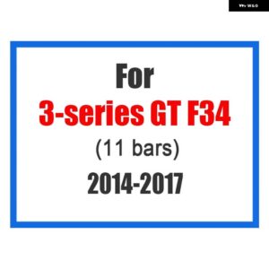 BMW 3個 3D 車フロントグリル トリムスポーツストリップカバー ステッカー E46 E90 F30 F34 E92 E93 3シリーズ GT M 電源 - For 3-Series GT F34