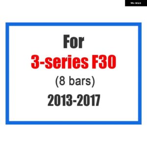 BMW 3個 3D 車フロントグリル トリムスポーツストリップカバー ステッカー E46 E90 F30 F34 E92 E93 3シリーズ GT M 電源 - For F30 8bars 13-17