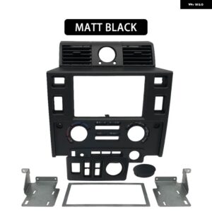ランドローバー カースタイリング ステレオ ダブル 2 DIN ダッシュキット ダッシュボード センターコンソール ディフェンダー マットブラック - Matt black