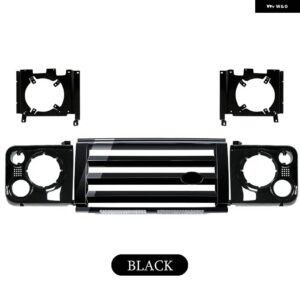 ランドローバー カースタイリング フロント SVX キット ABS ミドル FRONT グリル 周囲と ディフェンダー SVX 車両カーパーツ用ブラケット - Glossy Black