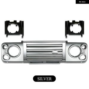 ランドローバー カースタイリング フロント SVX キット ABS ミドル FRONT グリル 周囲と ディフェンダー SVX 車両カーパーツ用ブラケット - Silver
