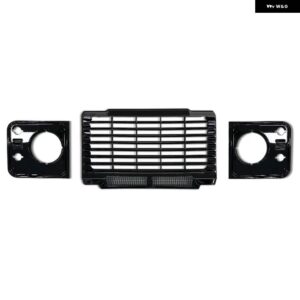 ランドローバー フロントミドル ABS アドベンチャーエディションスタイルグリル ディフェンダー車両カーパーツカースタイリング TUING - style 2 glossy black