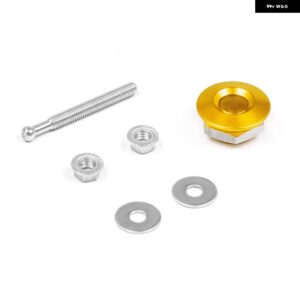 BMW 1.25インチ 汎用 スタイルプッシュボタン ビレットフードピンロッククリップキット 電気ショック療法車クイックピン TT102253 - Gold