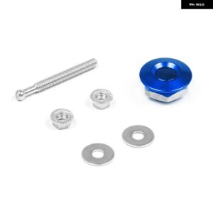 BMW 1.25インチ 汎用 スタイルプッシュボタン ビレットフードピンロッククリップキット 電気ショック療法車クイックピン TT102253 - Blue