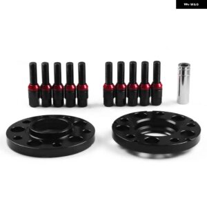 BMW 15MM 72.56MM 5 120MM ハブセントリックホイールスペーサー M14 1.25 テーパーボルト Fシリーズ F10 F12 F13 F01 F02 F30 - Black　bolts