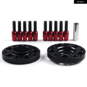 BMW 20MM 72.56MM 5 120MM ハブセントリックホイールスペーサー M14 1.25 テーパーボルト Fシリーズ F10 F12 F13 F01 F02 F30 TT102032 - Red　bolts