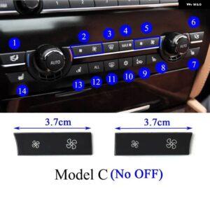 BMW エアコンヒーター気候ファン ボリュームコントロール AC ボタン キャップカバー交換 5 6 7シリーズ F10 F11 F01 F02 F06 F15 - Model C No OFF