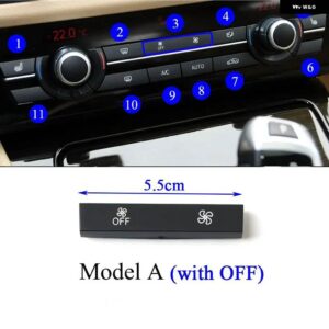 BMW エアコンヒーター気候ファン ボリュームコントロール AC ボタン キャップカバー交換 5 6 7シリーズ F10 F11 F01 F02 F06 F15 - Model A With OFF