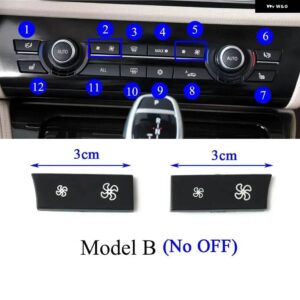 BMW エアコンヒーター気候ファン ボリュームコントロール AC ボタン キャップカバー交換 5 6 7シリーズ F10 F11 F01 F02 F06 F15 - Model B No OFF