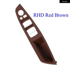 BMW RHD 右手ドライバーマスター ドアハンドル カバー インテリア アームレスト ハンドルパネルトリム 5シリーズ F10 F11 520 523 525 528 530 - Redbrown