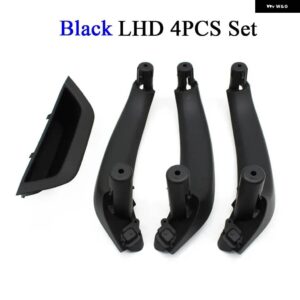 BMW LHD 4個 セット インテリア 車インナー ドアハンドル カバー パネル交換 51417250307 X3 X4 F25 F26 2010-2016 - LHD Black 4PCS
