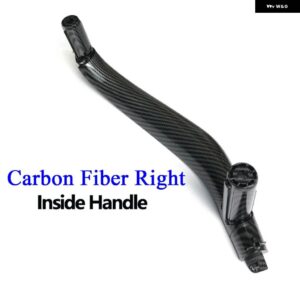 BMW 車黒ベージュ助手席ドアインナーハンドルパネルカバー トリム交換 X5 X6 F15 F16 2014-2018 51417292243 - carbon fiber-right