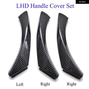 BMW カーボン ドアハンドル パネルハンドルカバー トリム 3シリーズ E90 E91 E92 E93 316I 318I 320I 325I 328I - LHD　Cover　3PCS
