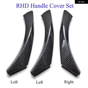 BMW カーボン ドアハンドル パネルハンドルカバー トリム 3シリーズ E90 E91 E92 E93 316I 318I 320I 325I 328I - RHD　Cover　3PCS
