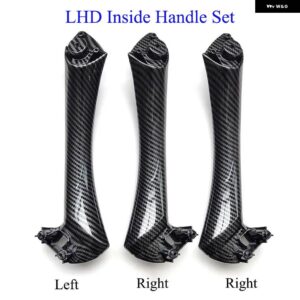 BMW カーボン ドアハンドル パネルハンドルカバー トリム 3シリーズ E90 E91 E92 E93 316I 318I 320I 325I 328I - LHD　Inside　3PCS
