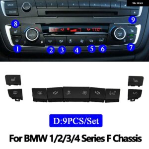 BMW ダッシュボード AC エアベント CD プレーヤーコントロールキャップ AC ボタン キー リペア キット 1 2 3 Fシリーズ F20 F21 F22 F30 F31 F32 F35 F34 - Model D
