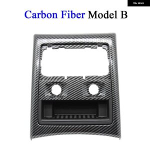 BMW インテリア ブラックベージュリア AC エアベントグリル 外枠灰皿カバー トリム交換 3シリーズ E90 E91 2005-2012 - carbon　model　b