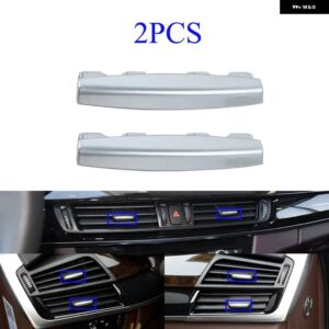 BMW フロントエアコン AC ベントグリル アウトレット トグルピースクロームプレートクリップ X5 X6 F15 F16 2014-18 - 2PCS