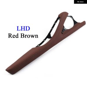 BMW LHD RHD 車内ドア アームレスト 革外枠サポート トリム 5シリーズ F10 F11 520 523 525 528 530 535 2010-2017 - lhd　red　brown