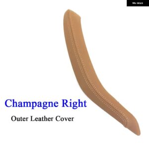BMW F15 F16 黒 インテリア ラックドア革プルハンドルアウターカバー トリム交換 X5 X6 2014-18 - right champagne