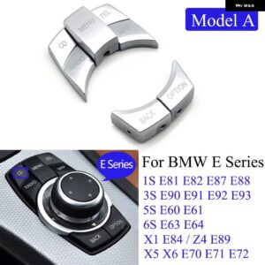 BMW E90 E70 車内 CIC IDRIVE マルチメディア メニューボタン キャップキーの交換 E60 E61 E63 E64 E81 E82 E87 E88 E89 E92 E71 - Model A 5PCS SET