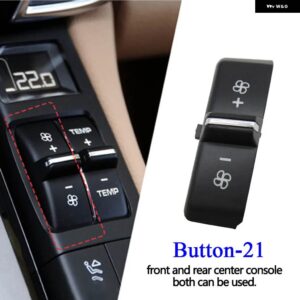 ポルシェ フロントリア コンソール エアコン温度 AC ベントボリュームボタン キャップキー カイエン 7P5 パナメーラ 970 マカン 95B - Button-21