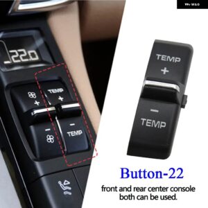 ポルシェ フロントリア コンソール エアコン温度 AC ベントボリュームボタン キャップキー カイエン 7P5 パナメーラ 970 マカン 95B - Button-22