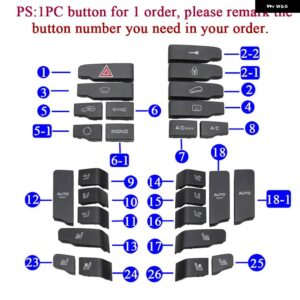 ポルシェ フロントリア コンソール エアコン温度 AC ベントボリュームボタン キャップキー カイエン 7P5 パナメーラ 970 マカン 95B - AC Button 1pc