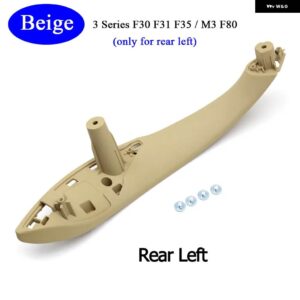 BMW カー インテリア ドアブラックベージュプルハンドルトリムカバー交換 M3 M4 F30 F34 F36 F32 F33 F80 - Beige　Rear　Left