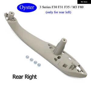 BMW カー インテリア ドアブラックベージュプルハンドルトリムカバー交換 M3 M4 F30 F34 F36 F32 F33 F80 - Oyster　Rear　Right