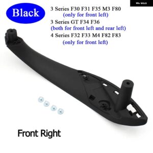 BMW カー インテリア ドアブラックベージュプルハンドルトリムカバー交換 M3 M4 F30 F34 F36 F32 F33 F80 - Black　Front　Right