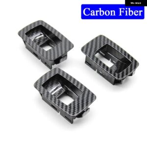 BMW フロントリア PAASENGER ドアウィンドウ スイッチ 3個 カバー パネルの交換 3シリーズ E90 E91 316 318 320 325 328I 2004-2012 - Carbon Fiber 3pcs
