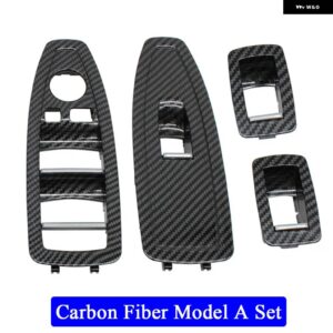 BMW カーボンドアウィンドウ リフトボタン パネルパワーウィンドウ カバー トリム交換 1 3 4シリーズ F20 F30 F31 F34 F35 F36 - Model A 4pcs set