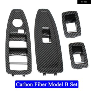 BMW カーボンドアウィンドウ リフトボタン パネルパワーウィンドウ カバー トリム交換 1 3 4シリーズ F20 F30 F31 F34 F35 F36 - Model B 4pcs set