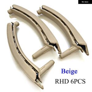 BMW RHD 右手ダイバー アームレスト パネルカバー ドアプル ハンドル革アセンブリトリムの交換 X5 X6 E70 E71 2007-2013 - RHD　Beige