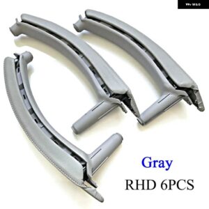 BMW RHD 右手ダイバー アームレスト パネルカバー ドアプル ハンドル革アセンブリトリムの交換 X5 X6 E70 E71 2007-2013 - RHD　Gray