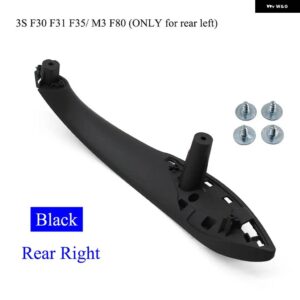 BMW カー インテリア ドアハンドル プルトリムカバー 3 4シリーズ F30 F80 F31 F32 F33 F34 F35 F36 2013-2018 - Black-Rear Right