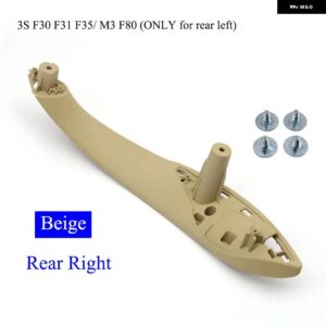 BMW カー インテリア ドアハンドル プルトリムカバー 3 4シリーズ F30 F80 F31 F32 F33 F34 F35 F36 2013-2018 - Beige-Rear Right